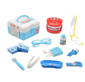 Sıcak satış çocuk's doktor oyuncak seti enjeksiyon aracı oyna ev simülasyon ilaç kutusu diş hekimi seti diş bakımı doktor oyuncaklar