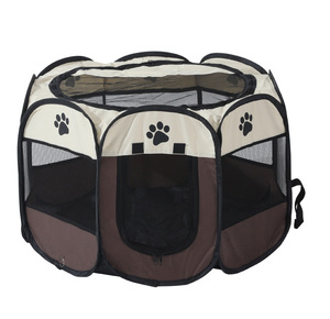 Tragbarer faltbarer Haustiers piel achteckiger Käfig Katzen-und Hunde käfig, warmes und bequemes großes Haustier käfig bett - Product Image 6