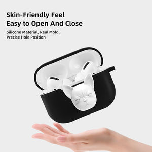 Funda de silicona para auriculares <span class=keywords><strong>Airpods</strong></span> <span class=keywords><strong>Pro</strong></span> 3, diseño <span class=keywords><strong>Original</strong></span> personalizado, dibujos animados, Bulldog 3D, novedad - Product Image 5
