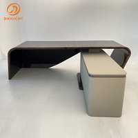 Bureau de direction classique de luxe en bois massif pour bureau ou salle d'étude, design moderne et antique, couleurs personnalisables pour usage commercial ou domestique