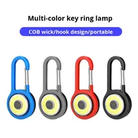 Lampe à clé LED multifonctionnelle, mousqueton extérieur, lampe torche mini COB IP20, interrupteur à pression, portable, pêche nocturne, petite lampe suspendue