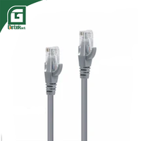 Cable de Conexión GETEKnet OEM ODM PVC Lzsh 28 Awg Od 5mm 110 Rj45 Belden Cat6 Sftp de 2m 3m 5m Color Gris con Bloqueo
