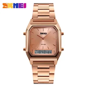 Montre à quartz <span class=keywords><strong>Skmei</strong></span> <span class=keywords><strong>1220</strong></span> pour homme, best-seller, mode, or, acier inoxydable 304, avec alarme # <span class=keywords><strong>1220</strong></span> - Product Image 3