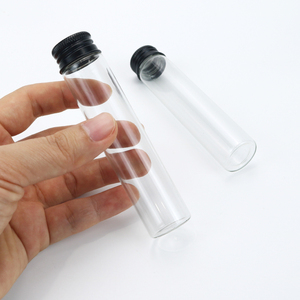 Tube en verre transparent de qualité cosmétique, résistant à l'eau, avec bouchon à vis, pour le stockage de cônes roulés, taille King Size, 22*120mm - Product Image 4
