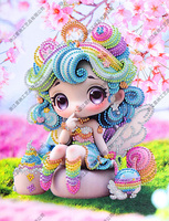 Kits de peinture diamant 5D DIY nouvelle conception JiangXing RTS, écologiques, peints à la main, pour enfants, anime, avec cadre en bois et toile tendue