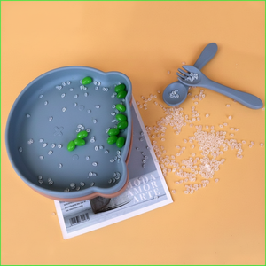 Plato de Silicona de Grado Alimenticio para Bebés, Plato de Cena de Silicona para Bebés, Vajilla Infantil, Plato de Alimentación para Bebés con Ventosa - Product Image 5