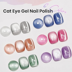 Vernis à ongles gel effet œil de chat, 6 couleurs, paillettes rouge, <span class=keywords><strong>vert</strong></span>, violet, bleu, ensemble de vernis gel avec aimant, série Galaxy scintillante - Product Image 4