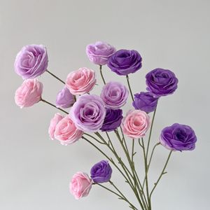 Rosas Artificiales de Tallo Único, Flores de Seda de Alta Simulación, Decoraciones para Bodas - Product Image 1