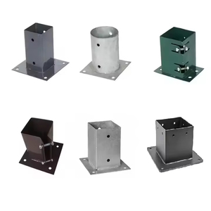 <span class=keywords><strong>Plaque</strong></span> de fixation au sol <span class=keywords><strong>pour</strong></span> poteau de clôture en acier au carbone galvanisé à chaud, anti-corrosion, durable - Product Image 3