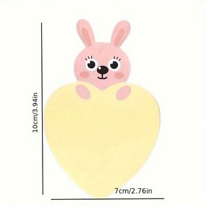 Cartoon <b>Animal</b> Memo Pads Heart-Shaped Magnetic Student Reminder Office Message Sticky Notes Back-to-School Paper Gift - Product Image 2