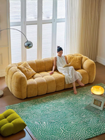 Modernes Luxuriöses Samt-Sofa-Set in Weiß, Komprimierte Wohnzimmer-Sofas mit Schwammfüllung für Zuhause oder Einkaufszentren