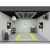 4 en 1 Kit complet de station d'entretien électrique pour voiture Boîte à enrouleur de tuyau haute pression Équipement de lavage de voiture avec aspirateurs