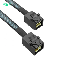 SKS Mini SAS 3.0 12Gbps HD SFF-8643 SFF-8643 Kabel 0,6m/1m Reinkupferleiter Abgeschirmt für Computer RAID Server Speicher