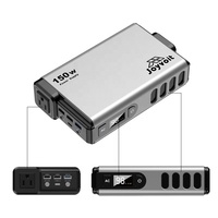 Station d'alimentation solaire MPPT 150W pour extérieur, sortie AC DC USB Type-C, batterie LiFePO4 portable, panneau pliable, onde sinusoïdale pure