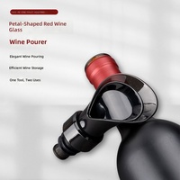 Outil de versement et de décantation de vin en forme de fleur, en plastique, compact, portable, design anti-fuite, aérateur pour bouteille de vin