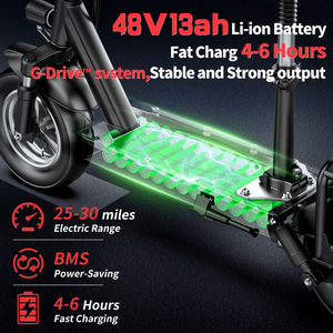 नई प्रवृत्ति T10 500w मोटर एल्यूमीनियम फ्रेम टू-व्हील फोल्डेबल इलेक्ट्रिक स्कूटर वयस्कों के लिए 18650 लिथियम बैटरी 40-60 किमी - Product Image 5