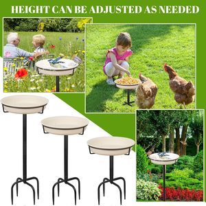 Birdbath Metal <b>Stand</b> Garden Decor Carbon Steel Painted Outdoor <b>Bird</b> Feeding Watering Basin - Product Image 3