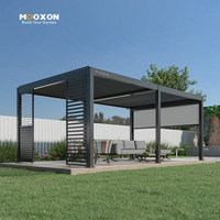 Pergola actionnée électrique avec l'option en aluminium imperméable de structure et de mur de verre