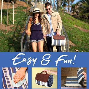 Customized Color Logo Foldable Waterproof Extra Large <b>Beach</b> Picnic Blanket <b>Mat</b> - Product Image 3