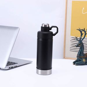Bouteille isotherme sous vide en acier inoxydable 500ml 750ml avec couvercle et paille, maintient au chaud ou au froid 6-12 heures - Product Image 3