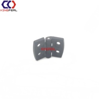 Charnière en nylon noir PA de haute qualité, antioxydante et résistante à la corrosion, charnière plate à 180 degrés, charnière fixée par vis