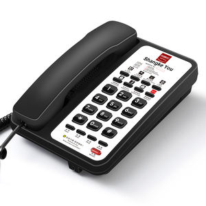 Fabricante Precio bajo Hotel Habitación Teléfono Botón grande Teléfono <span class=keywords><strong>fijo</strong></span> analógico Hotel Teléfono con LOGO FICAN605 - Product Image 4