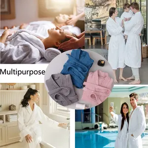 Hotel Mewah Jubah Mandi Spa Jubah Mandi Set Nya dan Miliknya Terrycloth Jubah Mandi