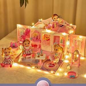 Princesa Castle DIY Toy Playhouse Princess Handbag Set Soft Educational Pretend Baby Doll Juguetes - Product Image 3