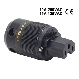 <span class=keywords><strong>Prise</strong></span> d'alimentation Audio Fever en laiton cuivre pur plaqué or personnalisable HI-FI style américain et européen pour un usage industriel - Product Image 3