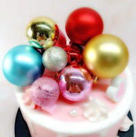 Meistverkauftes Kuchen-Dekorations-Set Bälle Kuchen-Dekorationszubehör Bunte Kuchen-Ball-Topper für Kuchen-Dekoration