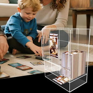 2025 Best-seller Distributeur de cartes moderne écologique 3 emplacements Acrylique <span class=keywords><strong>Booster</strong></span> Pack Distributeur Organisateur de stockage pour cartes à collectionner - Product Image 3