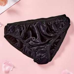 Tanga Sexy de Seda Natural Yashasilk para Mujer, Cintura Media, Bordado Sólido, Tejido, 100% Seda, Ecológico - Product Image 2