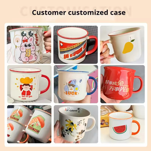 Mug en céramique moderne pour <span class=keywords><strong>le</strong></span> bureau à domicile, grand, fait à la main, capacité de 350 ml, variété de couleurs - rouge, bleu, vert, rose, blanc, noir, design <span class=keywords><strong>mignon</strong></span> - Product Image 4