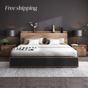 卸売 バシネットプラットフォームベッド-豪華な家庭用家具寝室セットデザイン多機能家具セットは調節可能な木製収納ベッドを上下させることができます