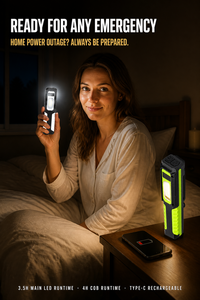 Linterna LED WOSEN Ultra Delgada, ABS, IP65, USB, Doble Fuente, COB, Magnética, EDC, Recargable, Manos Libres, para Camping y Reparaciones - Product Image 3