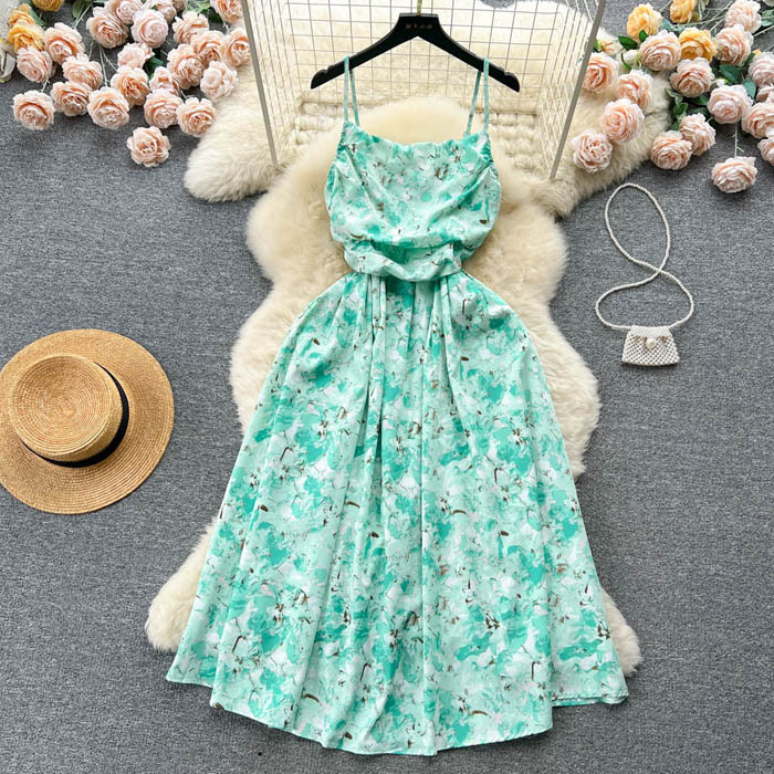 green ink dresses Enchanted Emerald Green Floral Wrap Dress main image 1