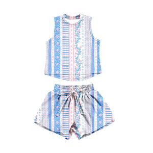 Précommande : Ensemble d'été pour bébés filles – T-shirt sans manches à motifs colorés et short élastique papillon – Tenue de sport et <span class=keywords><strong>cadeau</strong></span> - Product Image 5