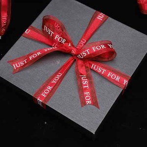 Nouvel Arrivage Ruban en Gaze Imprimé Lettres 'JUST for YOU' 2,5 CM * 50 Y pour Emballage Cadeau Floral et Boîte Cadeau Décorative - Product Image 6