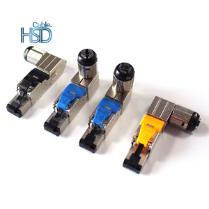 Connecteur blindé RJ45 Cat8 sans outil pour terminaison sur site, prise modulaire mâle Ethernet pour câbles Cat8 - Product Image 2