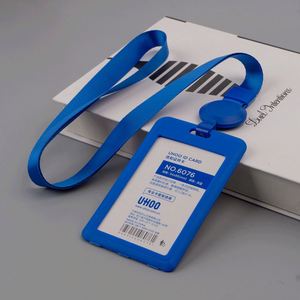 Custom Logo Holder Id Name Tag With <b>Polyester</b> <b>Lanyard</b> Silk Screen Horizontal Vertical Business Work Card - Product Image 4