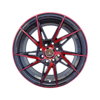 Jante en Alliage 14 15 16 17 Pouces avec PCD 100-114.3, Jantes Tuning Bleues Face Usinée, Design Vente Chaude
