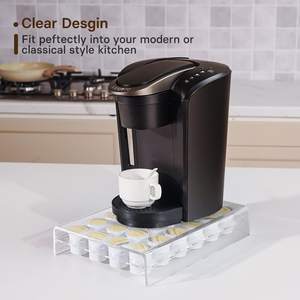काउंटरटॉप ऐक्रेलिक k-कप पोड स्टोरेज ड्रॉअर बॉक्स आयोजक कॉफी और चाय पोड्स के लिए - Product Image 6