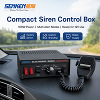 Sirène électronique multifonctionnelle Senken Premium étanche CJB 100w avec amplificateur d'avertissement et microphone pour voiture, camion, ambulance