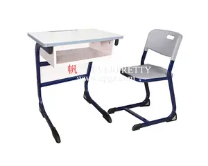 Standart boy okul sınıf mobilyası öğrenci Metal ahşap çalışma masası ve sandalye