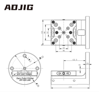 Plaque adaptatrice de base de serrage à point zéro L200 pour table rotative 4 axes ZPP CNC, système de fixation de précision à changement d'outil rapide
