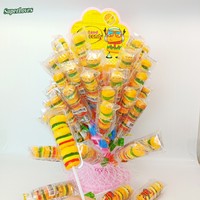 Sucettes gélifiées 3D en forme de blocs, certifiées Halal, saveurs de fruits assorties, goût sucré, emballage personnalisé, bonbons pour fêtes d'enfants, vente en gros