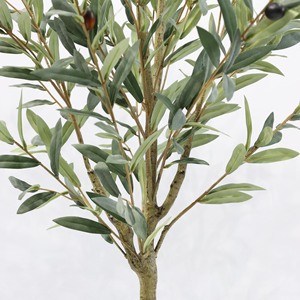 Grande Ramo Artificiale di <span class=keywords><strong>Ulivo</strong></span> in Velluto <span class=keywords><strong>Bianco</strong></span>, Pianta Verde Artificiale in Vaso Staccabile, Decorazione per Interni, Albero Artificiale - Product Image 4