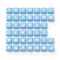 Ensemble de touches de clavier imprimées en 3D, touches de clavier personnalisées avec lettres de l'alphabet, touches de clavier kawaii pastel, 40 pièces, style MX, cadeau mécanique