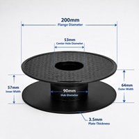 Gulungan Filamen Printer 3D 200mm Dapat Digunakan Kembali, 1kg, Plastik, Isi Ulang, Penggulung, Adaptasi Sistem AMS