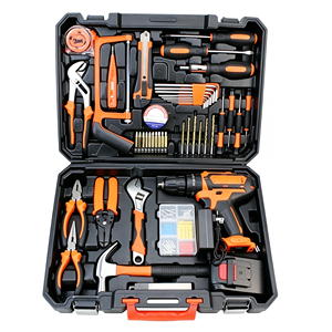 Ensemble de perceuse sans fil 21V, 48 pièces, kit d'outils électriques pour la maison, avec perceuse électrique et boîte à outils manuels pour la réparation et l'entretien domestique - Product Image 1